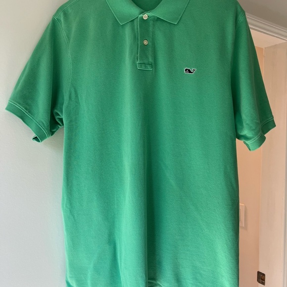 Vineyard Vines Polo Shirt Small 100% Cotton Embroidered Whale Logo Mint Green - Picture 1 of 5